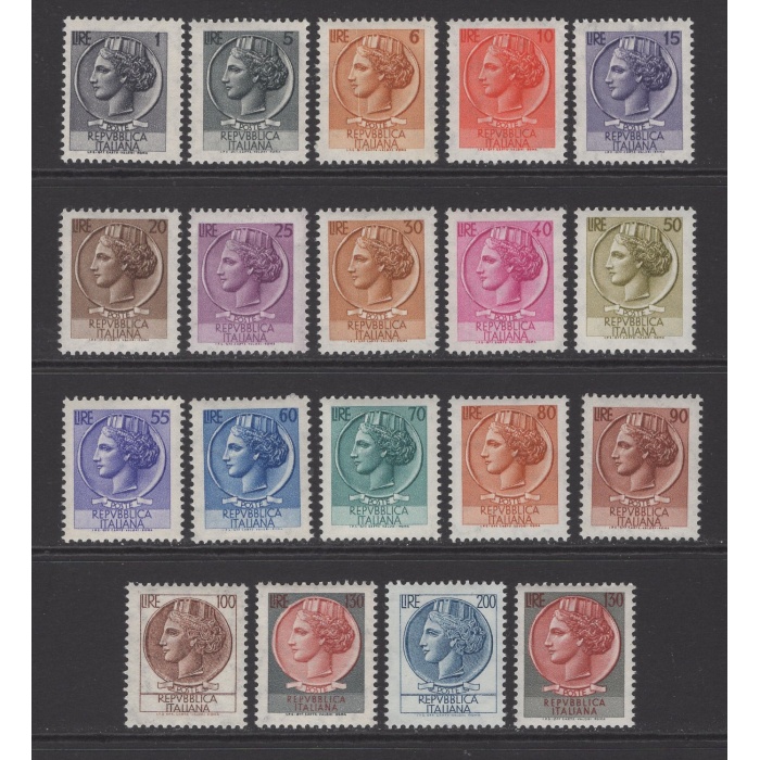 SYRACUSE SÜREKLİ SERİ-1968 İTALYA-DAMGASIZ MNH TAM SET