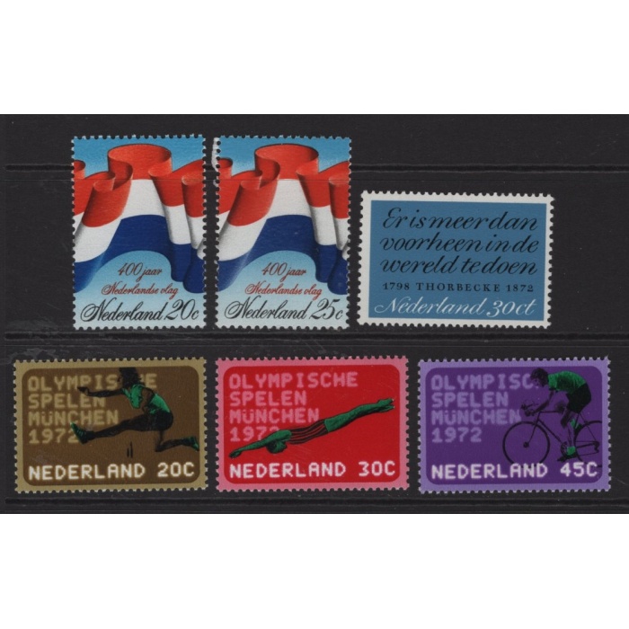 FARKLI TEMALAR-1972 HOLLANDA-DAMGASIZ MNH TAM SET