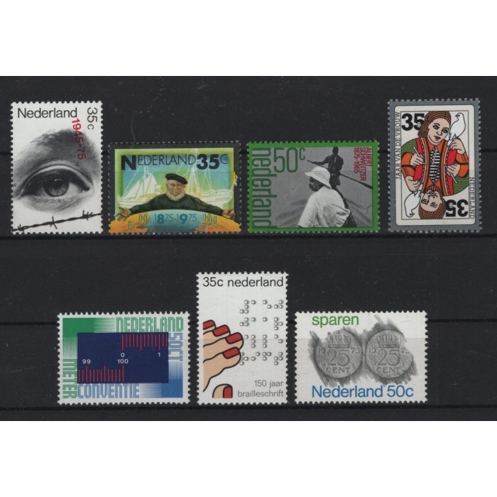 FARKLI TEMALAR-1975 HOLLANDA-DAMGASIZ MNH TAM SET