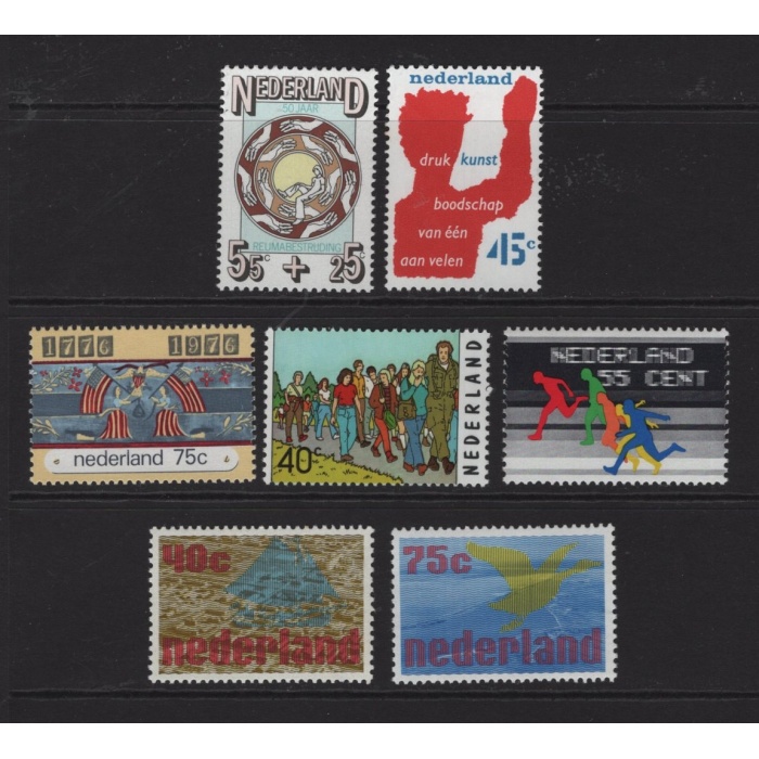 FARKLI TEMALAR-1976 HOLLANDA-DAMGASIZ MNH TAM SET