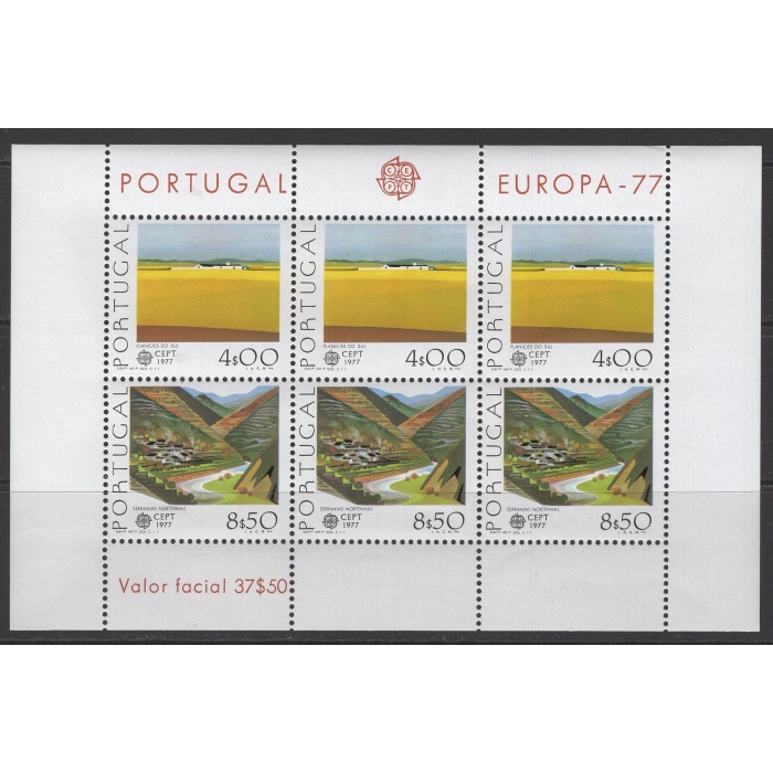 AVRUPA CEPT-1977 PORTEKİZ-DAMGASIZ MNH BLOK-MICHEL KD: 40 EURO