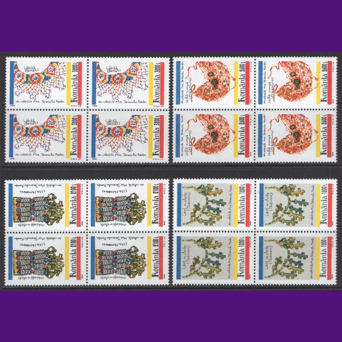 TAKI SANATI-1999 ROMANYA-DAMGASIZ MNH 4LÜ BLOK TAM SET