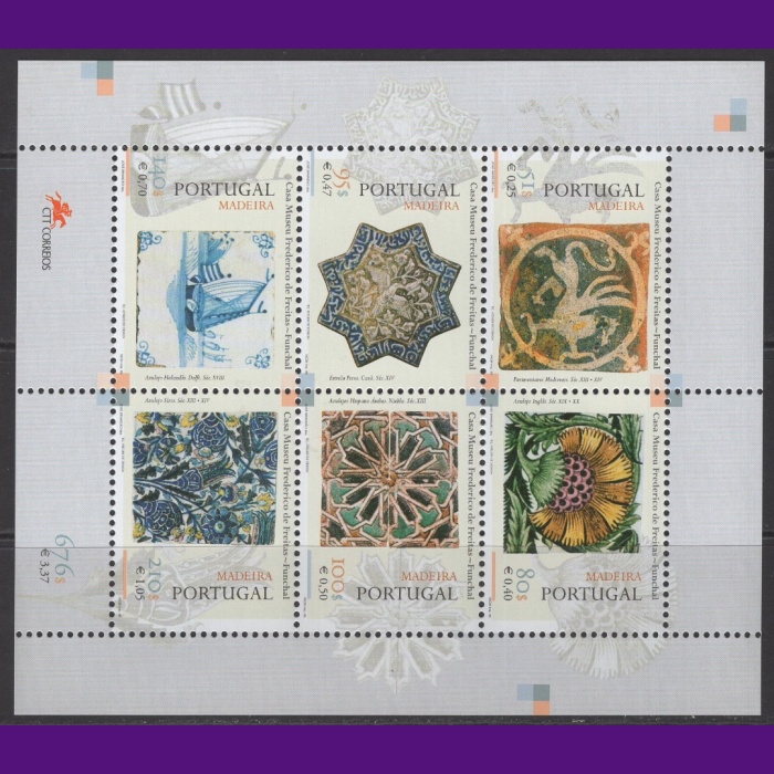 TABLOLAR-1999 MADEIRA-DAMGASIZ MNH BLOK-NOMİNAL: 3,37 EURO