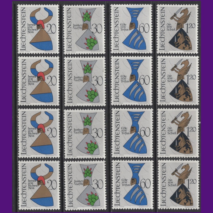 ARMALAR-1966 LIECHTENSTEIN-4 ADET DAMGASIZ MNH TAM SET