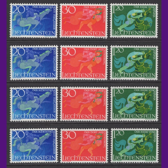 MASALLAR/ EFSANELER-1967 LIECHTENSTEIN-4 ADET DAMGASIZ MNH TAM SET