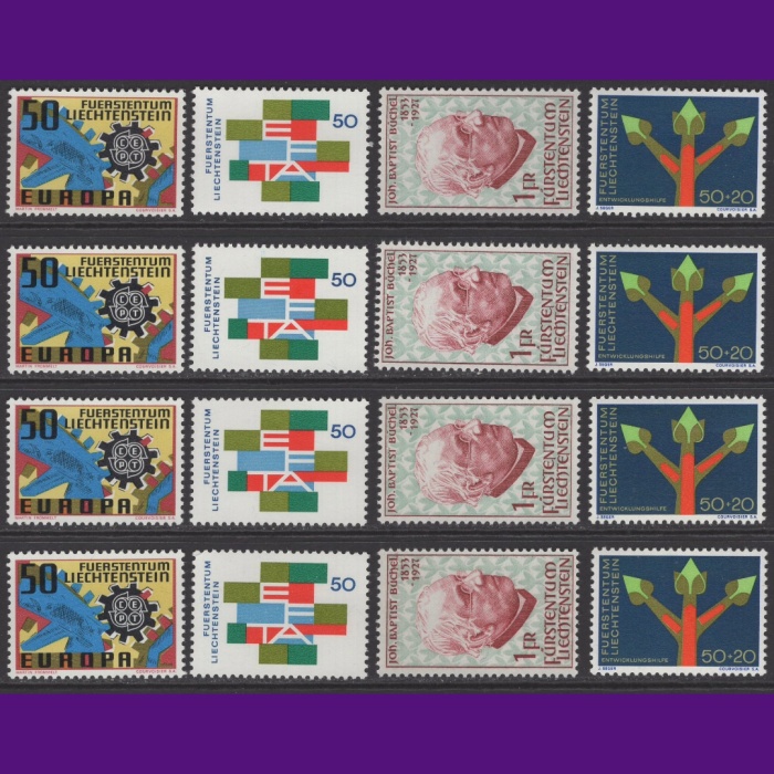 FARKLI TEMALAR-1967 LIECHTENSTEIN-4 ADET DAMGASIZ MNH TAM SET