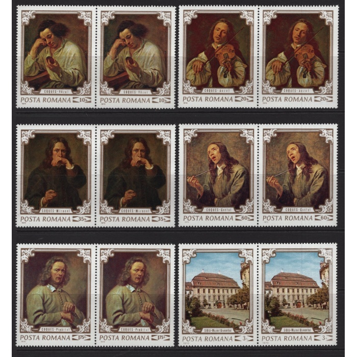 TABLOLAR-1970 ROMANYA-DAMGASIZ MNH PER TAM SET