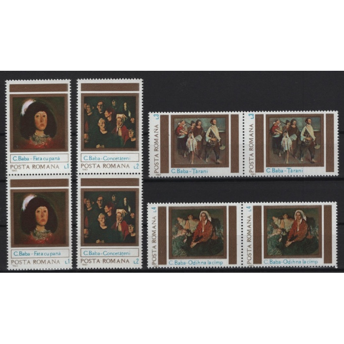 TABLOLAR-1983 ROMANYA-DAMGASIZ MNH PER TAM SET