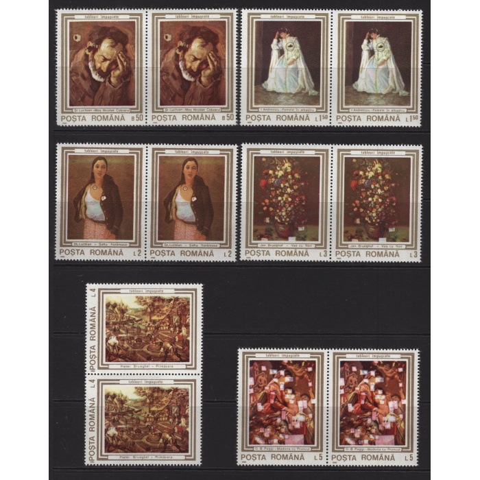 TABLOLAR-1990 ROMANYA-DAMGASIZ MNH PER TAM SET