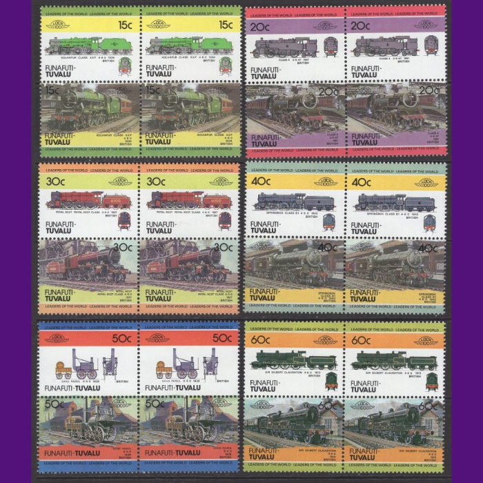 TRENLER-1984 TUVALU-DAMGASIZ MNH PER TAM SET