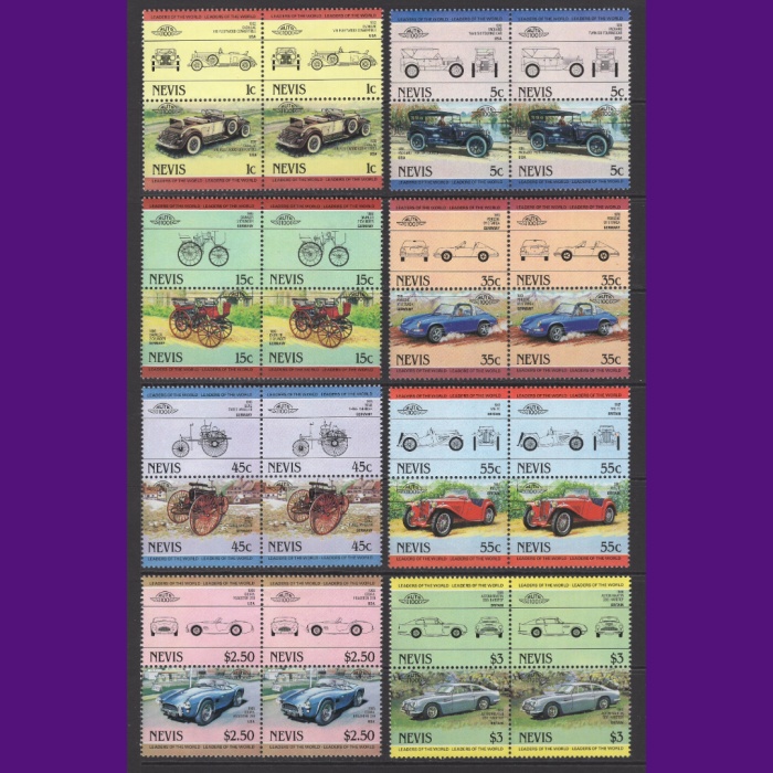 KLASİK OTOMOBİLLER-1984 NEVIS-DAMGASIZ MNH PER TAM SET