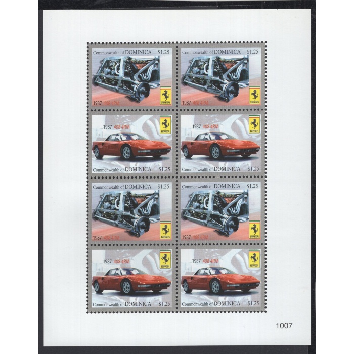 FERRARİ-2010 DOMINICA-DAMGASIZ MNH KLEINBOGEN-SG KD: £11.20