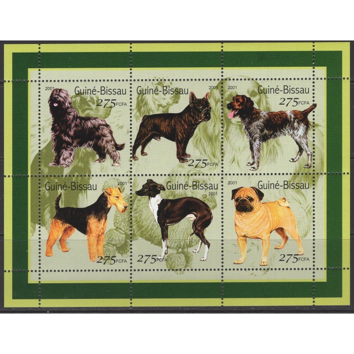 KÖPEKLER-2001 GİNE BISSAU-DAMGASIZ MNH BLOK