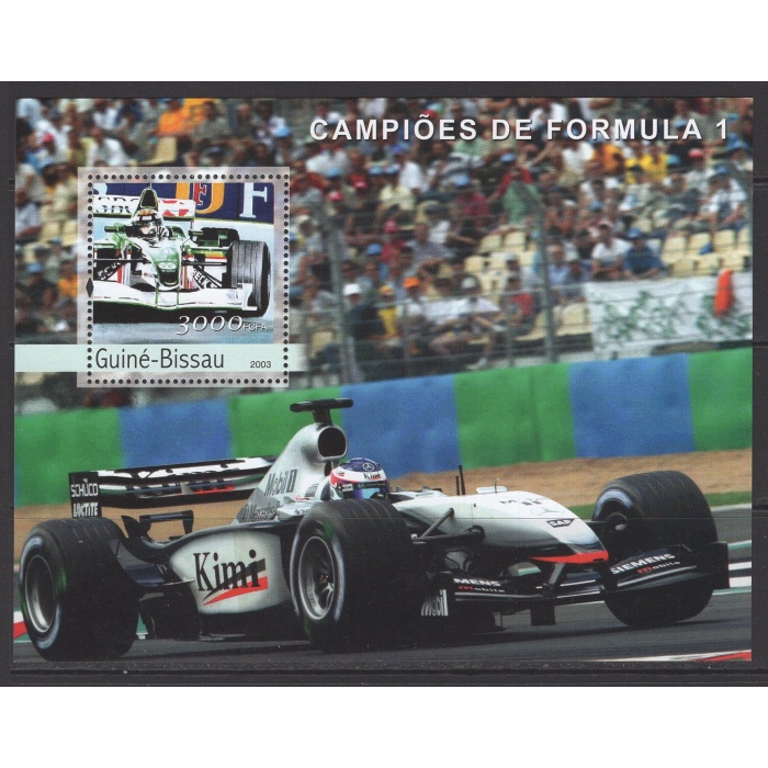 FORMULA 1 OTOMOBİL YARIŞI-2003 GİNE BISSAU-DAMGASIZ MNH BLOK