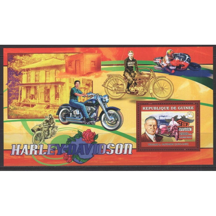 HARLEY DAVIDSON-MOTORSİKLETLER-2006 GİNE-DAMGASIZ MNH BLOK