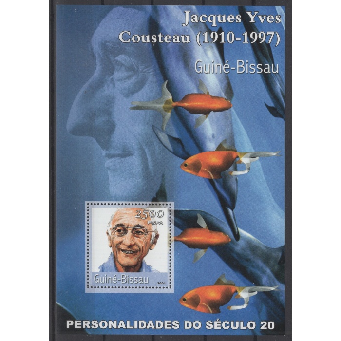 KAPTAN COUSTEAU-2001 GİNE BISSAU-DAMGASIZ MNH BLOK