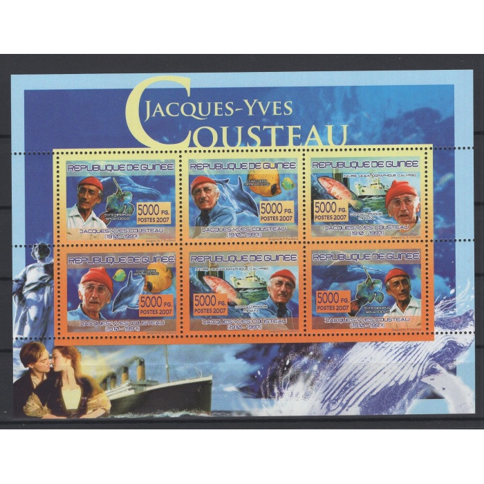 KAPTAN COUSTEAU-2007 GİNE-DAMGASIZ MNH BLOK