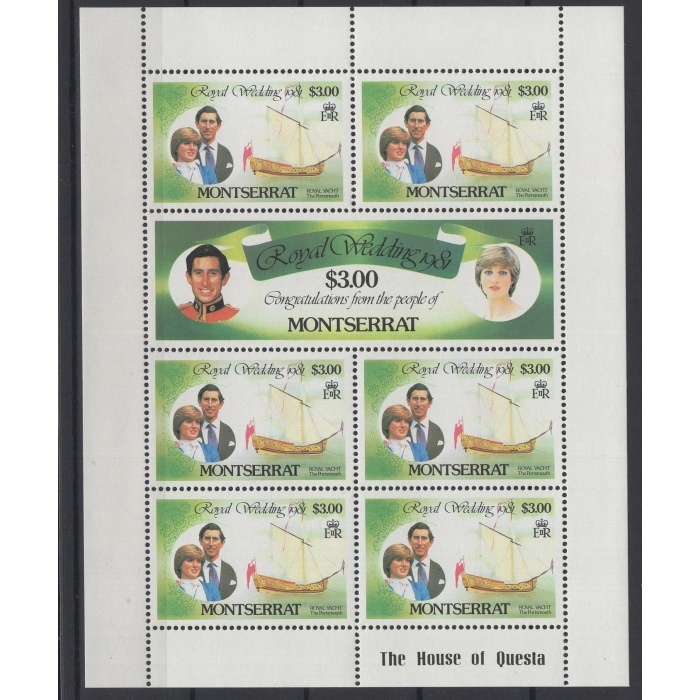 PRENSES DIANA-1981 MONTSERRAT-DAMGASIZ MNH KLEINBOGEN