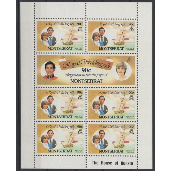 PRENSES DIANA-1981 MONTSERRAT-DAMGASIZ MNH KLEINBOGEN