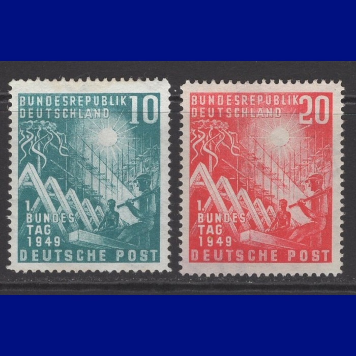 BUNDESTAG-1949 ALMANYA-DAMGASIZ MNH TAM SET-MICHEL KD: 100 EURO