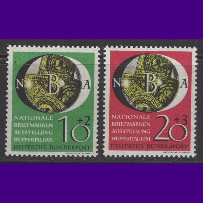 PUL SERGİSİ-1951 ALMANYA-DAMGASIZ MNH TAM SET-MICHEL KD: 90 EURO