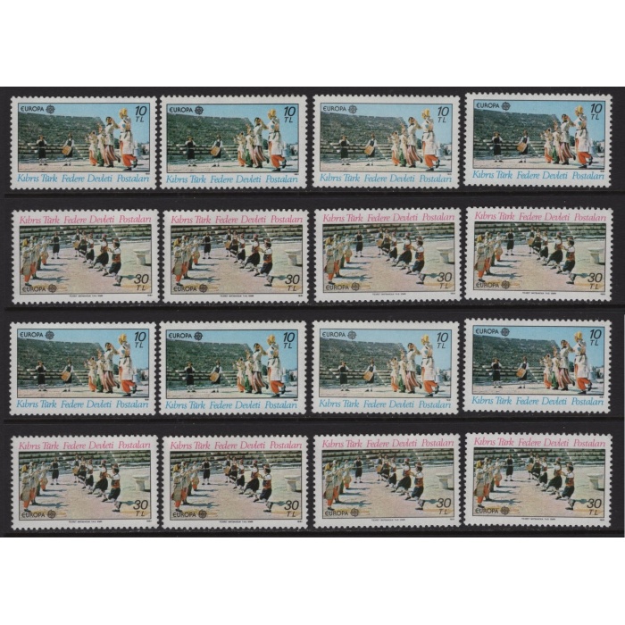 AVRUPA CEPT-1981 KKTC-8 ADET DAMGASIZ MNH TAM SET-MICHEL KD: 40 EURO