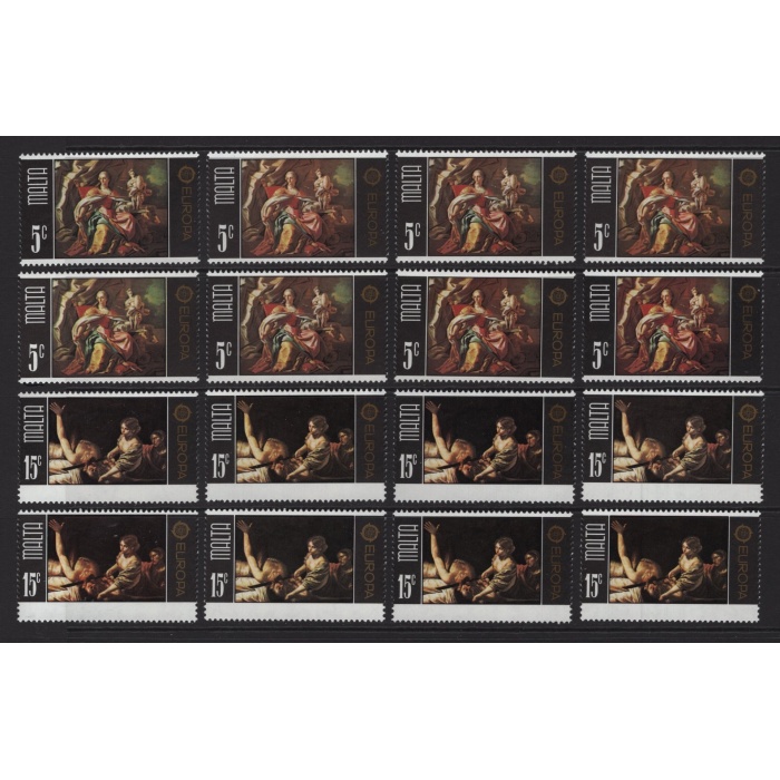 TABLOLAR-AVRUPA CEPT-1975 MALTA-8 ADET DAMGASIZ MNH TAM SET