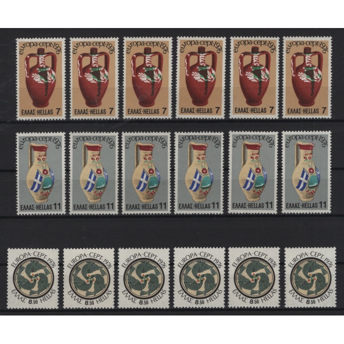 EL SANATLARI-AVRUPA CEPT-1976 YUNANİSTAN-6 ADET DAMGASIZ MNH TAM SET