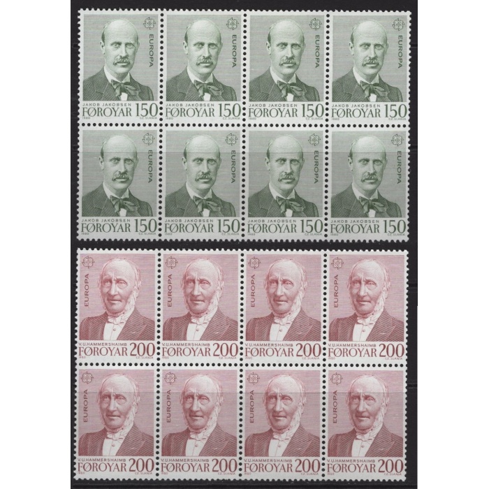 AVRUPA CEPT-1980 FAROE-8 ADET DAMGASIZ MNH TAM SET