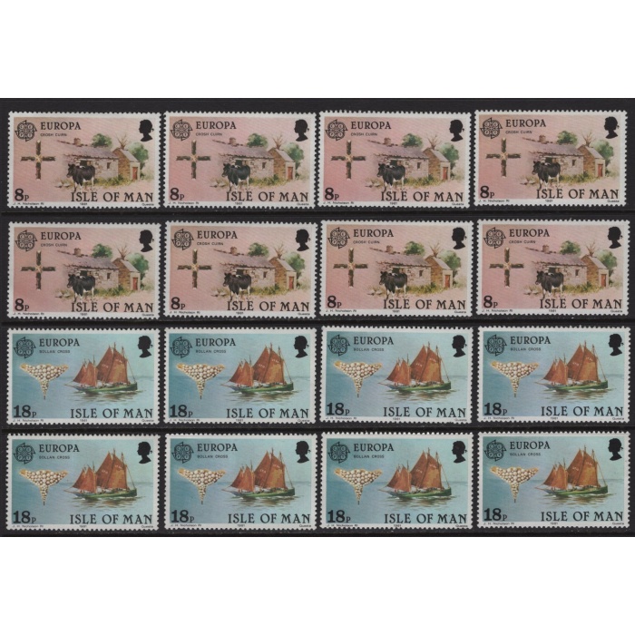 AVRUPA CEPT-1981 ISLE OF MAN-8 ADET DAMGASIZ MNH TAM SET