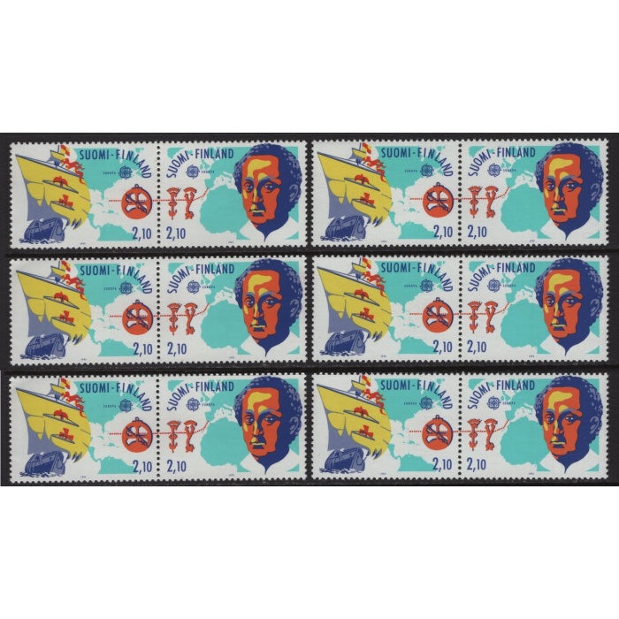 GEMİLER-AVRUPA CEPT-1992 FİNLANDİYA-6 ADET DAMGASIZ MNH TAM SET-KD: 30 EURO