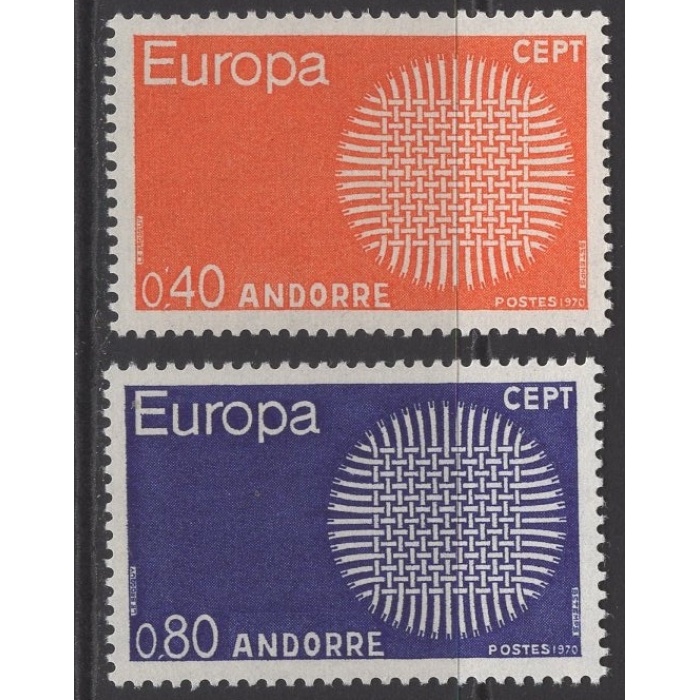 AVRUPA CEPT-1970 ANDORRA-DAMGASIZ MNH TAM SET-MICHEL KD: 20 EURO