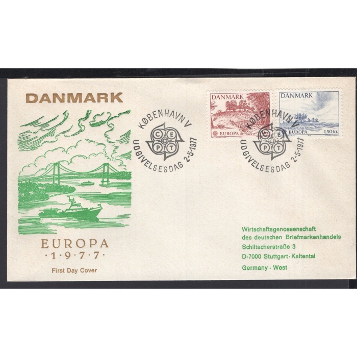 AVRUPA CEPT-1977 DANİMARKA-İLK GÜN ZARFI/ FDC