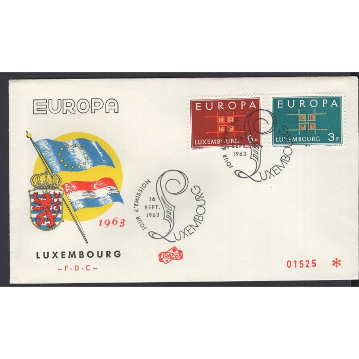 AVRUPA CEPT-1963 LÜKSEMBURG-İLK GÜN ZARFI/ FDC