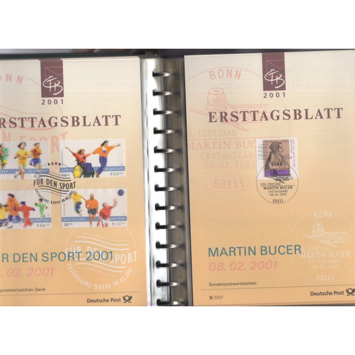 1974/ 2001 ARASI ALMANYA-28 YILLIK TAM KOLEKSİYON-İLK GÜN DAMGALI ETB KOLEKSİYONU-TOPLAM 24 ÇOK SAĞLAM ALBÜMDE