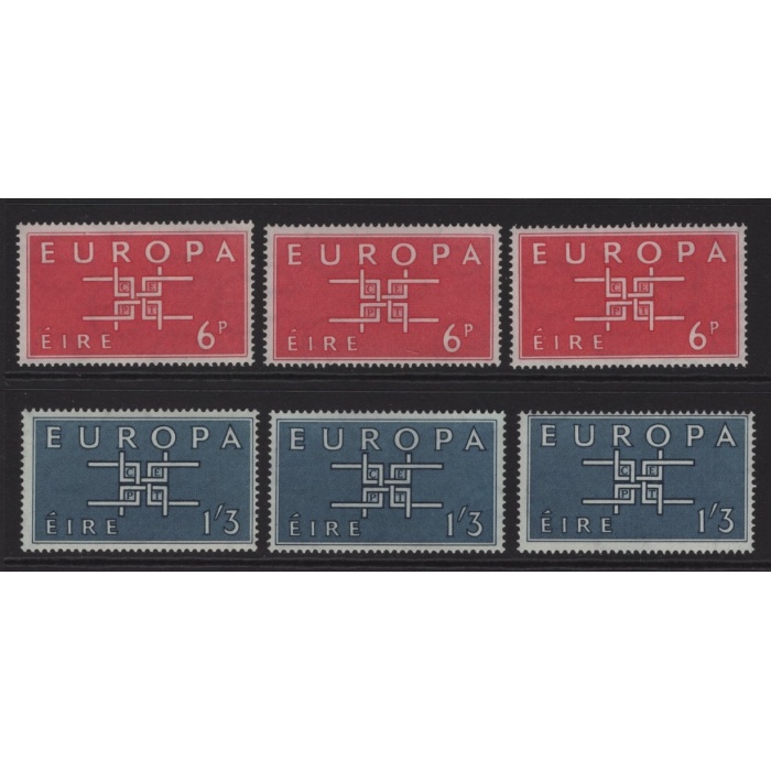 AVRUPA CEPT-1963 İRLANDA-3 ADET DAMGASIZ MNH TAM SET-KD: 24 EURO