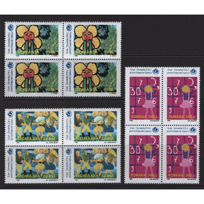 TABLOLAR-ÇOCUK RESİMLERİ-1999 ROMANYA-DAMGASIZ MNH PER TAM SET