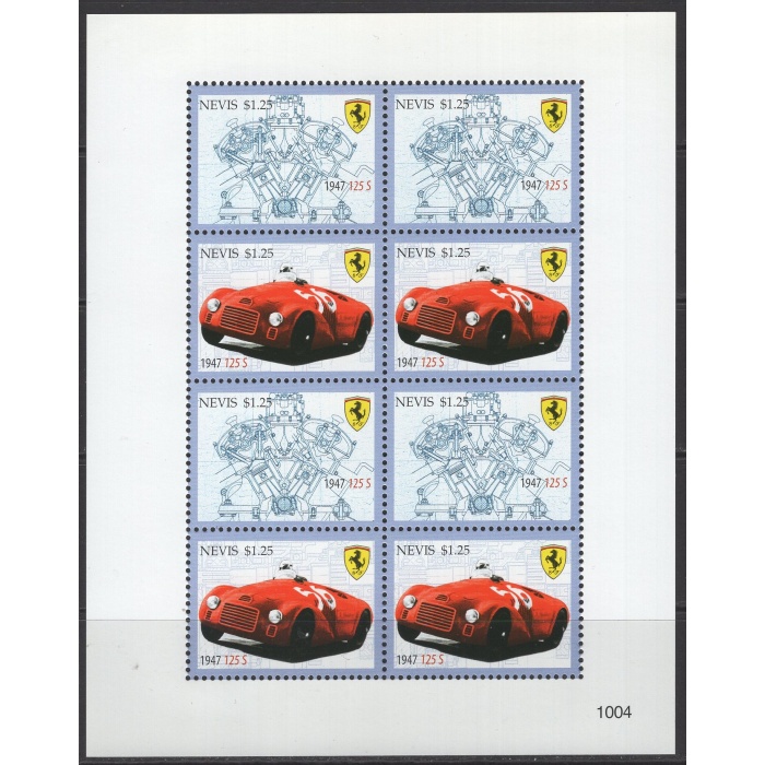 FERRARİ-2010 NEVIS-DAMGASIZ MNH KLEINBOGEN