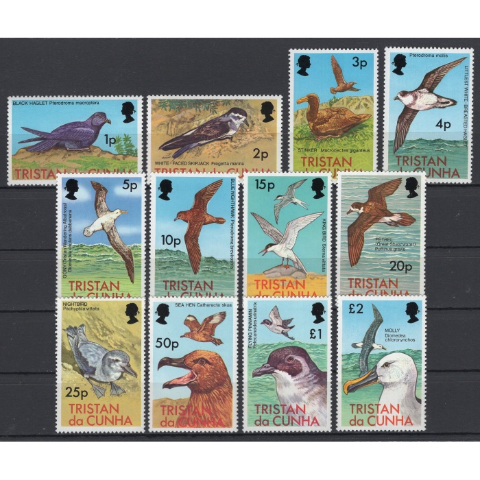 KUŞLAR-1977 TRISTAN DA CUNHA-DAMGASIZ MNH TAM SET