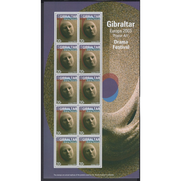 POSTER SANATI-FESTİVALLER-2003 GIBRALTAR-DAMGASIZ MNH KLEINBOGEN TAM SET-NOMİNAL £16.60