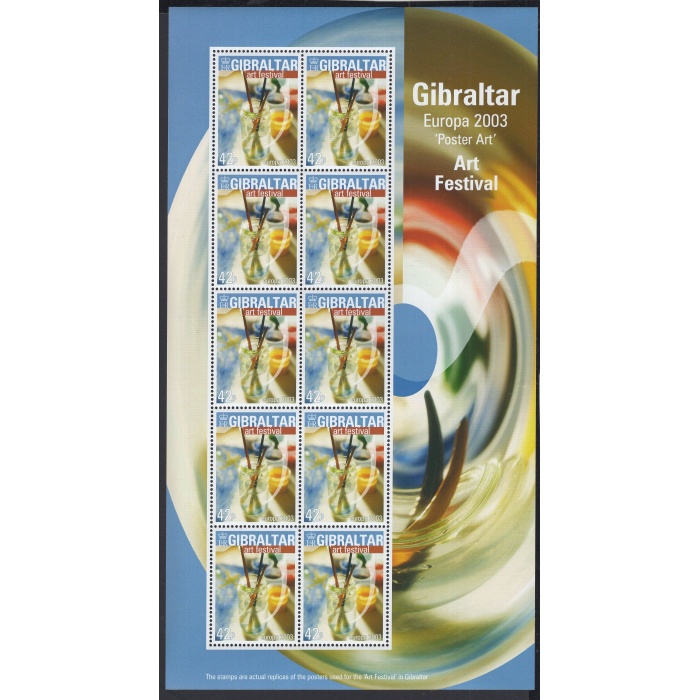 POSTER SANATI-FESTİVALLER-2003 GIBRALTAR-DAMGASIZ MNH KLEINBOGEN TAM SET-NOMİNAL £16.60