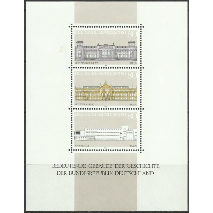 MİMARİ-1986 ALMANYA-DAMGASIZ MNH BLOK