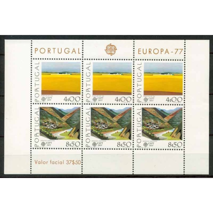 AVRUPA CEPT-1977 PORTEKİZ-DAMGASIZ MNH BLOK-MICHEL KD: 40 EURO