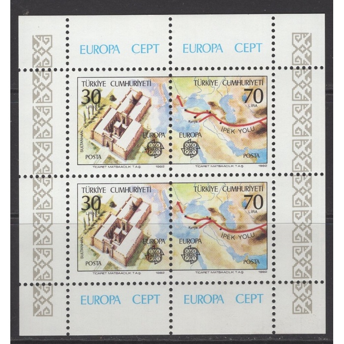 MİMARİ-1982 TÜRKİYE-DAMGASIZ MNH BLOK