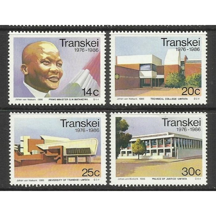 MİMARİ-1986 TRANSKEI-DAMGASIZ MNH TAM SET