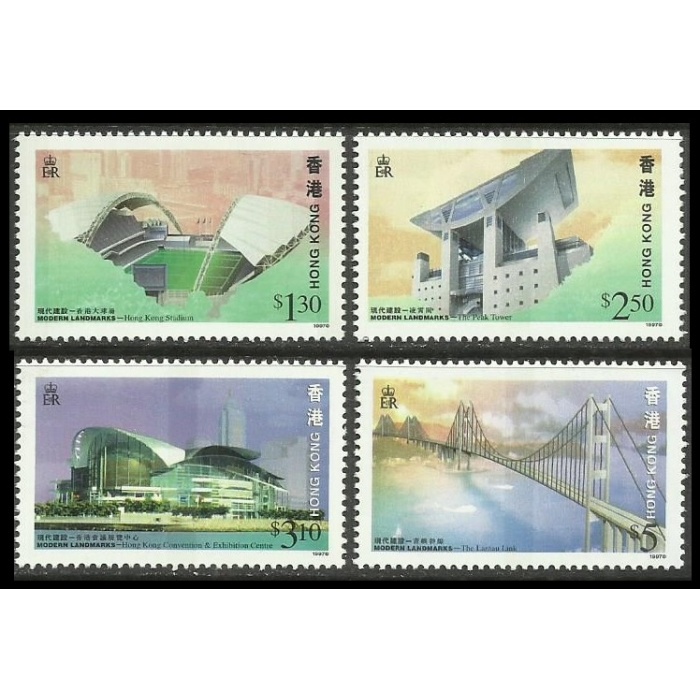 MİMARİ-1997 HONG KONG-DAMGASIZ MNH TAM SET