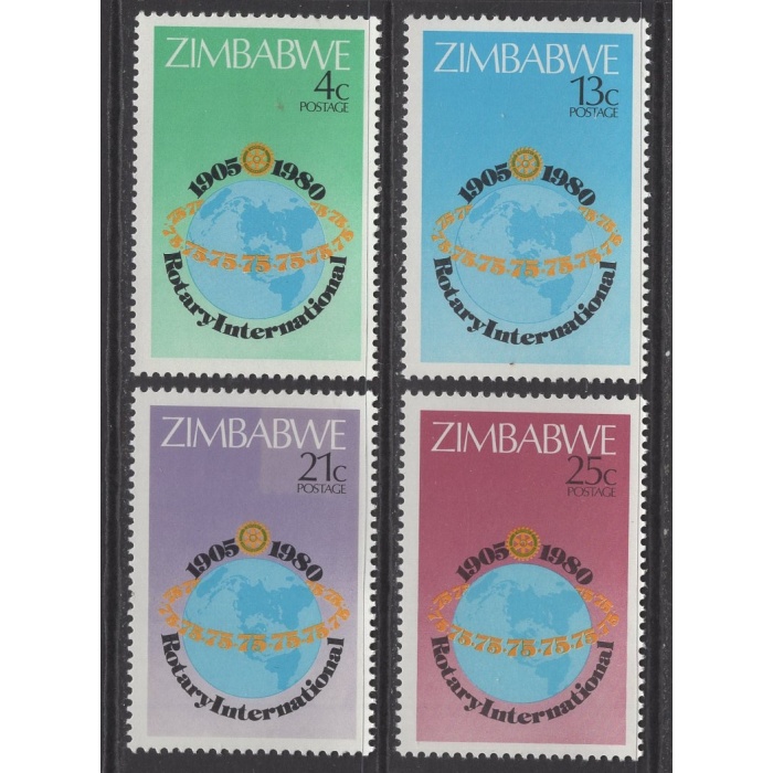 ROTARY-1980 ZIMBABWE-DAMGASIZ MNH TAM SET