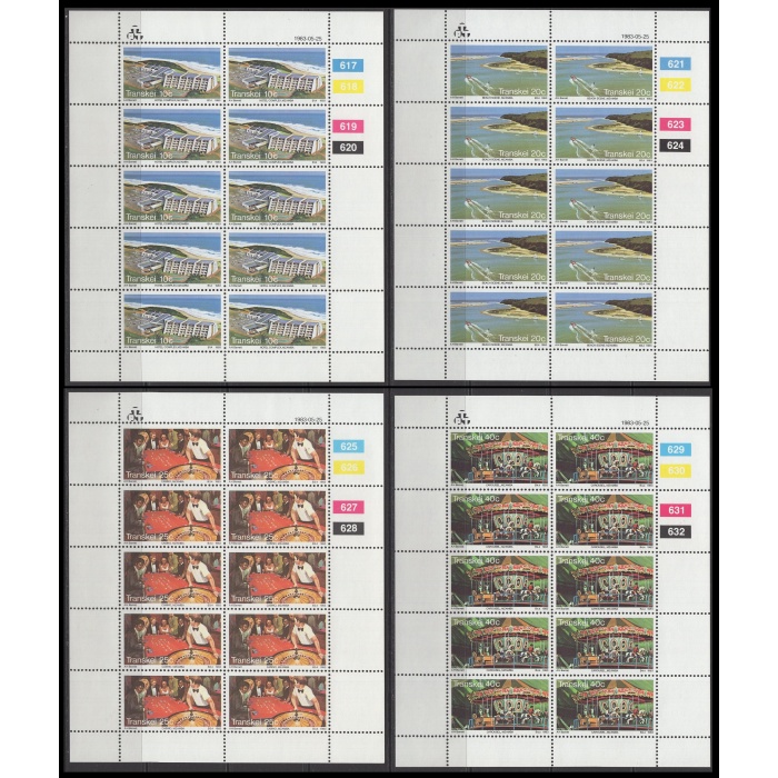 TURİZM-1983 TRANSKEI-DAMGASIZ MNH 10LU TABAKA TAM SET