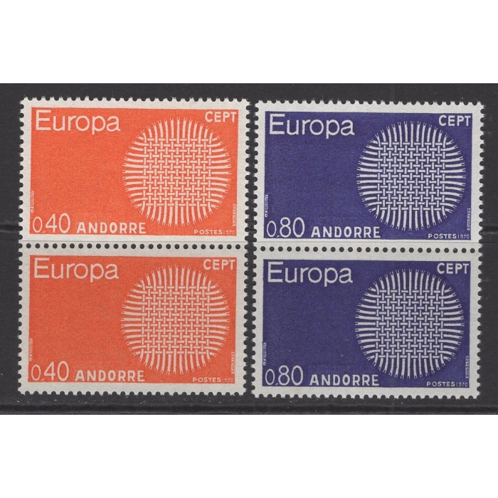 AVRUPA CEPT-1970 ANDORRA-DAMGASIZ MNH PER TAM SET-MICHEL KD: 40 EURO