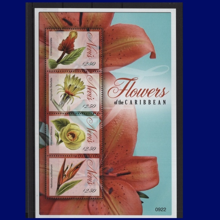 ÇİÇEKLER-2009 NEVIS-DAMGASIZ MNH BLOK
